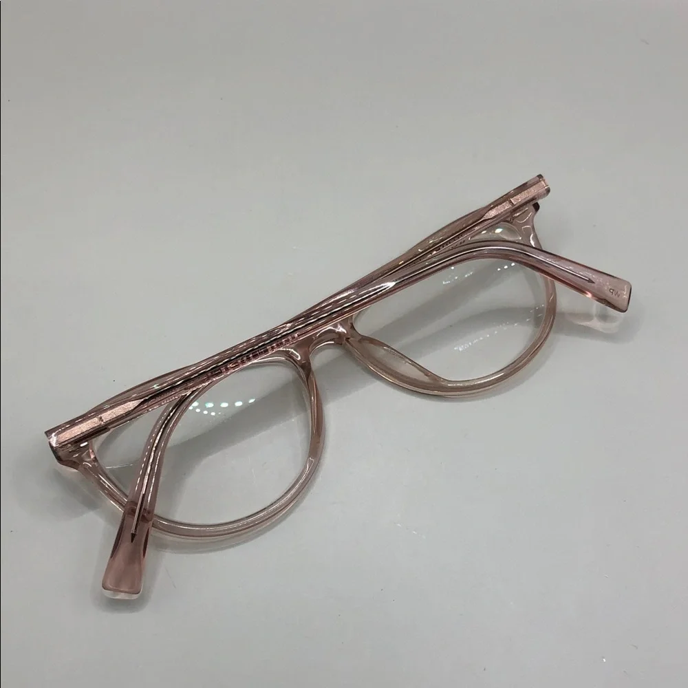 Warby Parker Louise 668 Cat Eye Pink Crystal Rose Water Eyeglasses FRAMES.